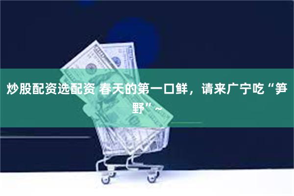 炒股配资选配资 春天的第一口鲜，请来广宁吃“笋野”~