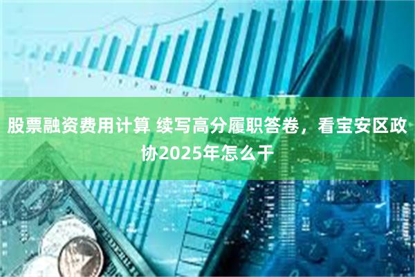 股票融资费用计算 续写高分履职答卷，看宝安区政协2025年怎么干