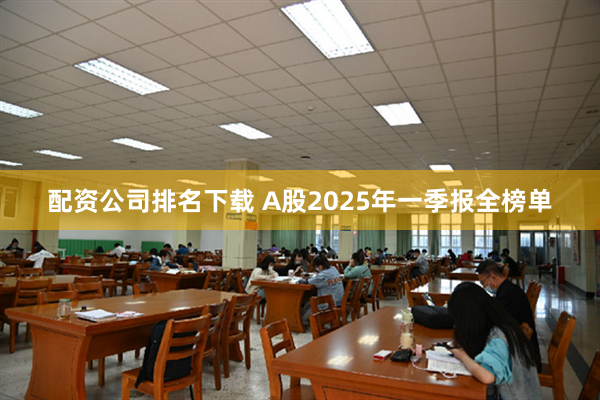 配资公司排名下载 A股2025年一季报全榜单